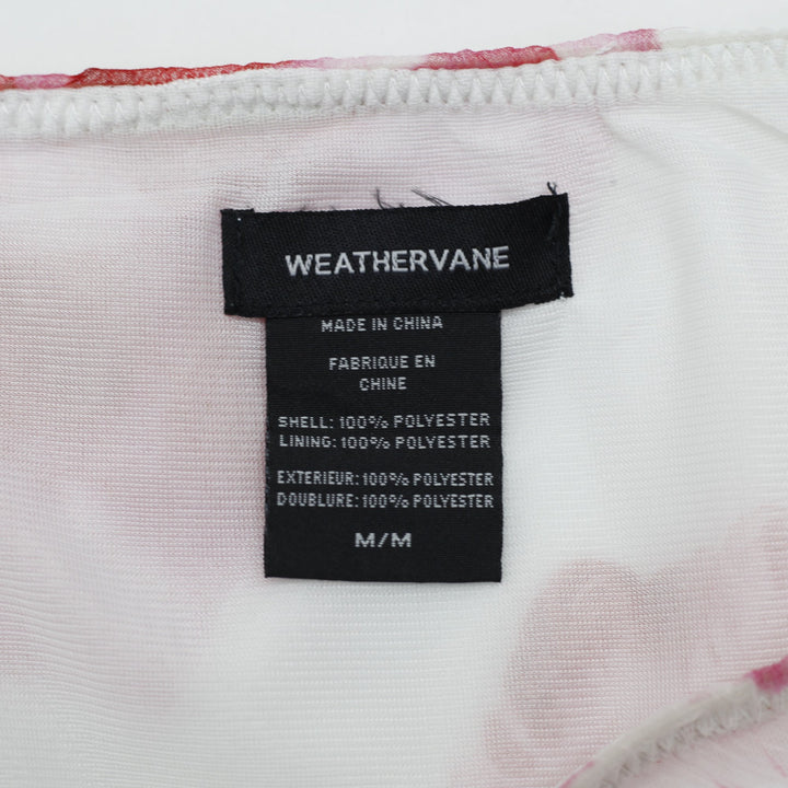 Y2K Ladies Weathervane Pink Floral Ruffle Hem Midi Skirt Size M