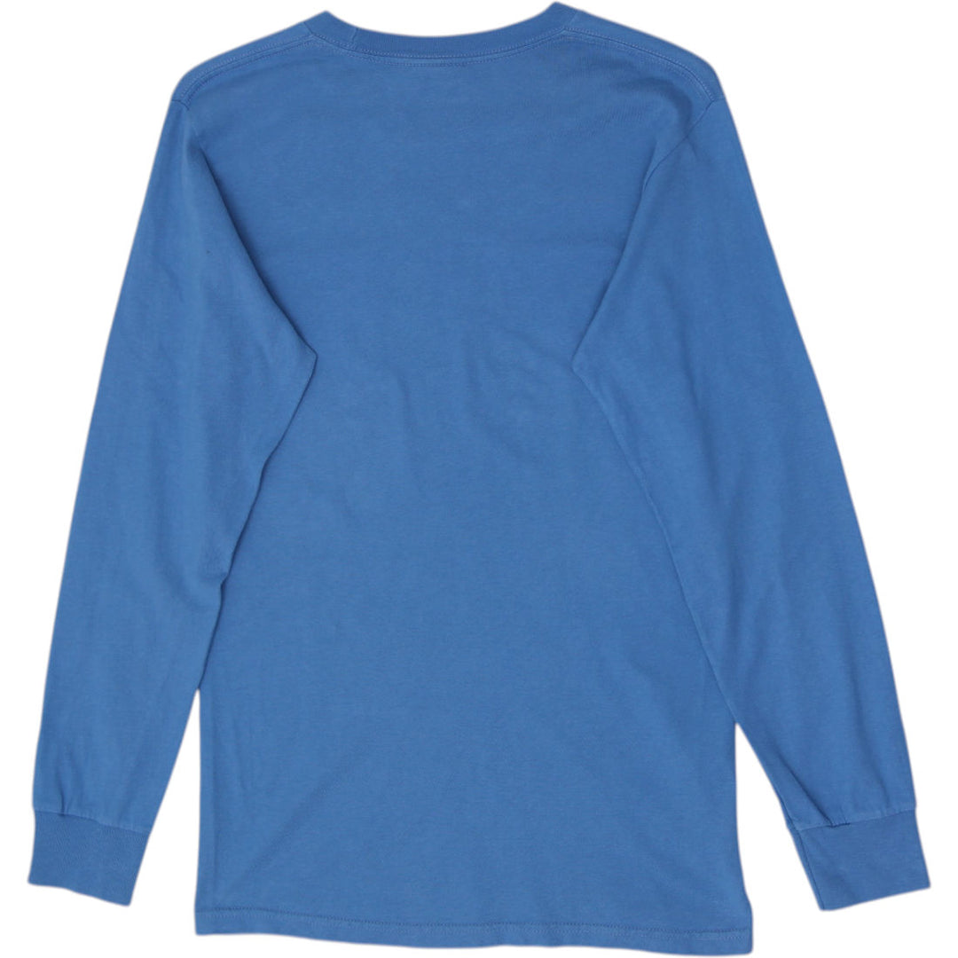Mens Stüssy Basic Logo Long Sleeve T-Shirt Blue Size Small