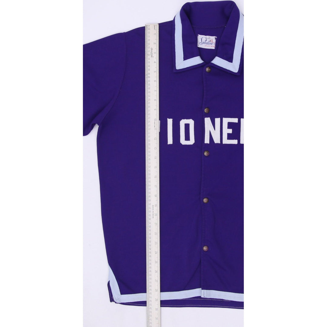 Vintage Speedline Purple Bowling PIONEER Snap Button Large Jersey | Migration_Jerseys - Detail View | Fashion Rerun