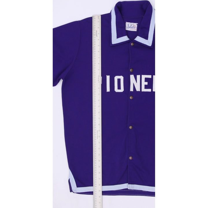 Vintage Speedline Purple Bowling PIONEER Snap Button Large Jersey | Migration_Jerseys - Detail View | Fashion Rerun