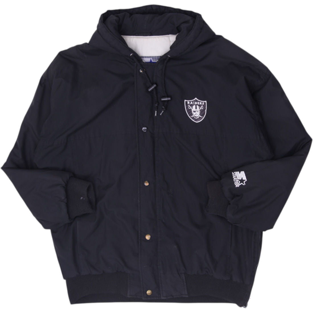 Shop Vintage 90s Starter Raiders Snap Front Hooded NFL Parka