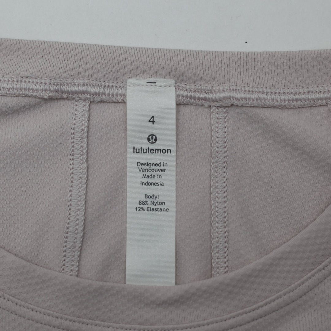 Ladies Cropped Oversized Long Sleeve Crewneck Pullover T-Shirt Size 4