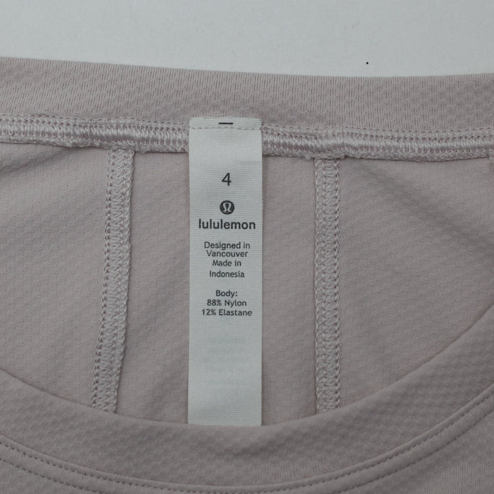 Ladies Cropped Oversized Long Sleeve Crewneck Pullover T-Shirt Size 4