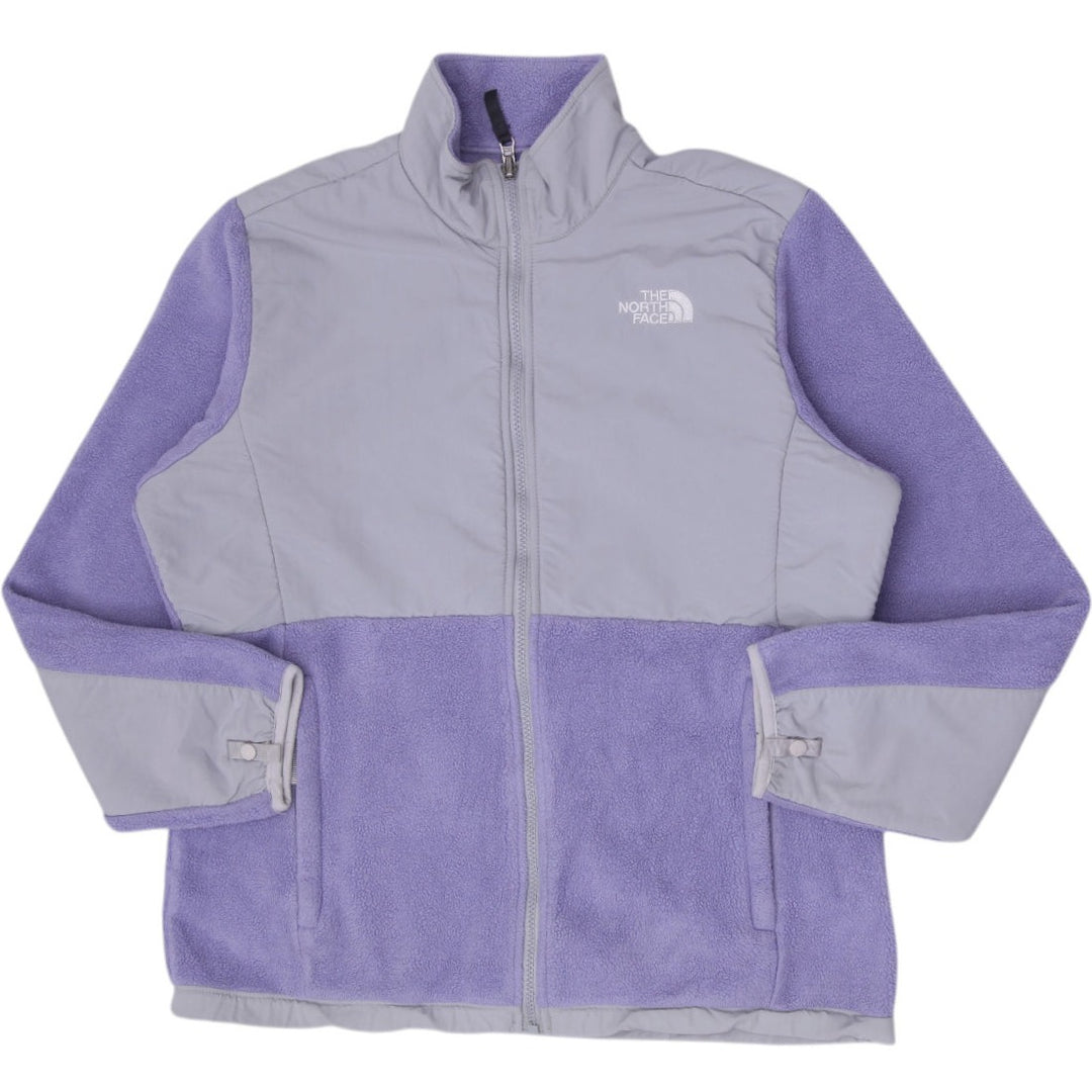 Youth Girls The North Face Denali Fleece Jacket XL Lavender Lilac Grey Polartec Zip Up