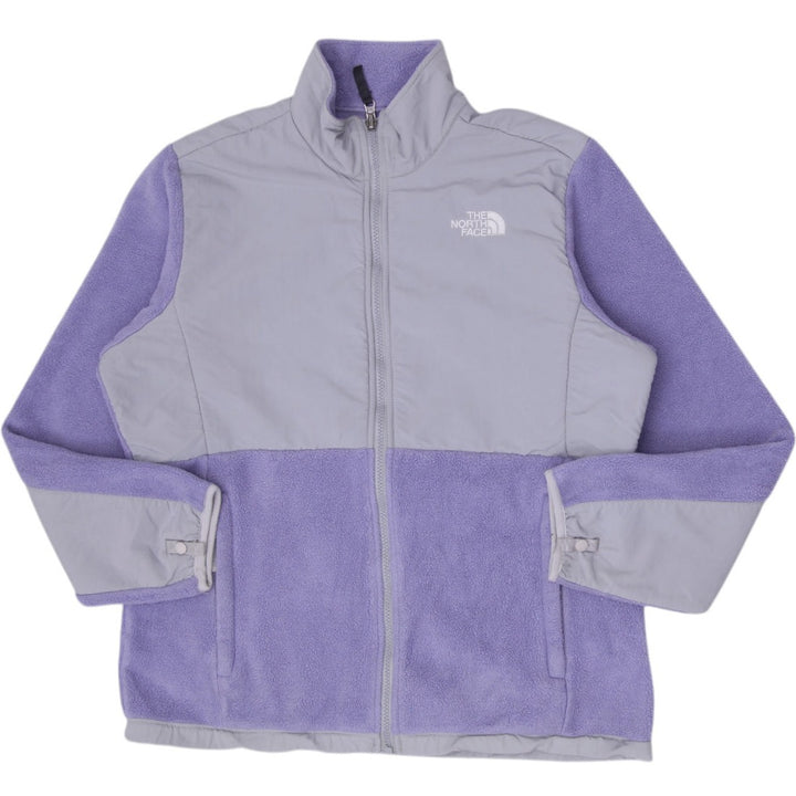 Youth Girls The North Face Denali Fleece Jacket XL Lavender Lilac Grey Polartec Zip Up