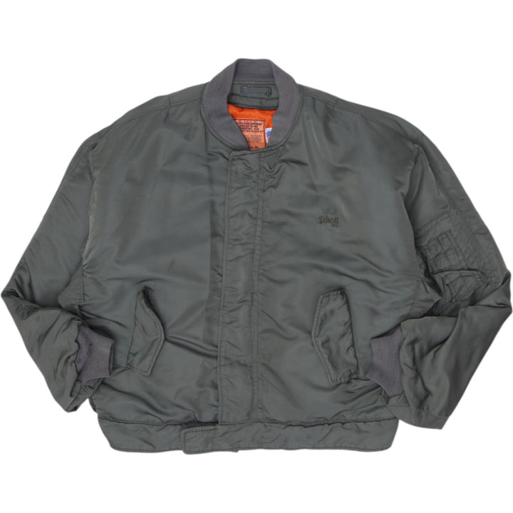 Vintage 80s-90s Schott NYC MA-1 Spec 86 Military Flight Bomber Jacket Size XL