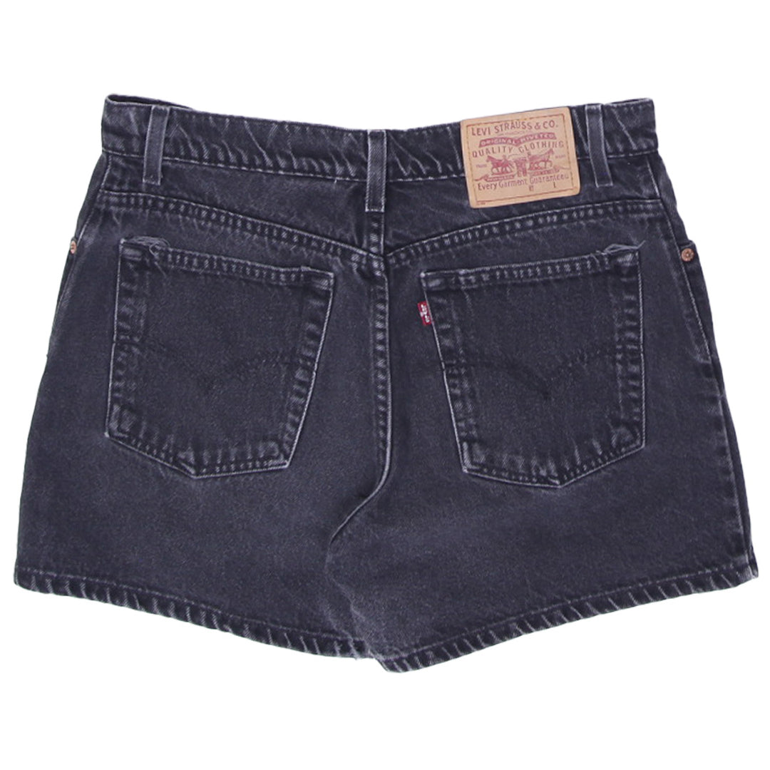 Vintage Ladies Levi Strauss Black Denim Shorts | Migration_Shorts UAENAT20 - Side View | Fashion Rerun