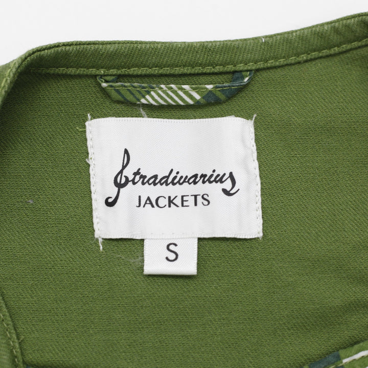 Y2K Ladies Stradivarius Cropped Utility Waistcoat Vest Cargo Indie Sleaze Size S