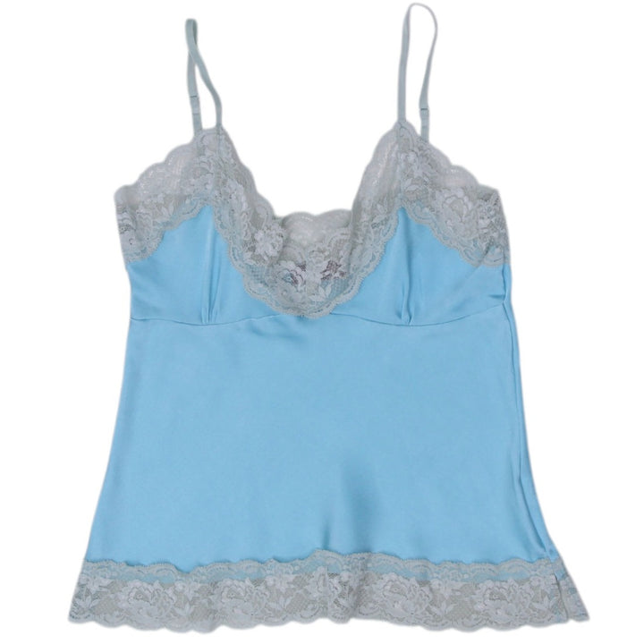 Y2K Ladies Hartmut Leetink "Esclusivo Per Lei" Satin & Lace Cami Top
