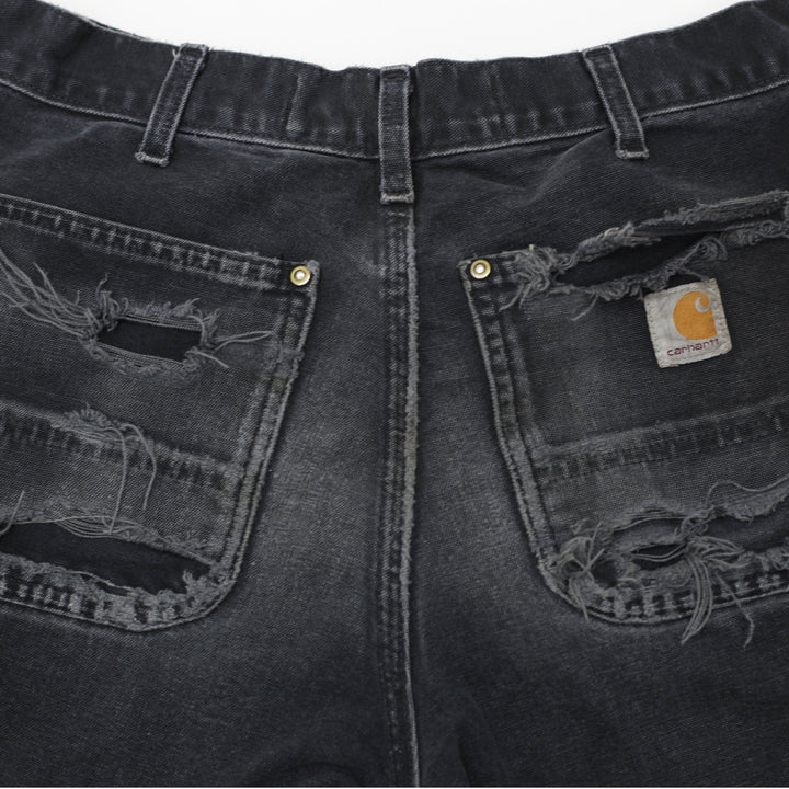 Mens Carhartt B01 BLK Dungaree Fit Double Knee Pants Size 32x32