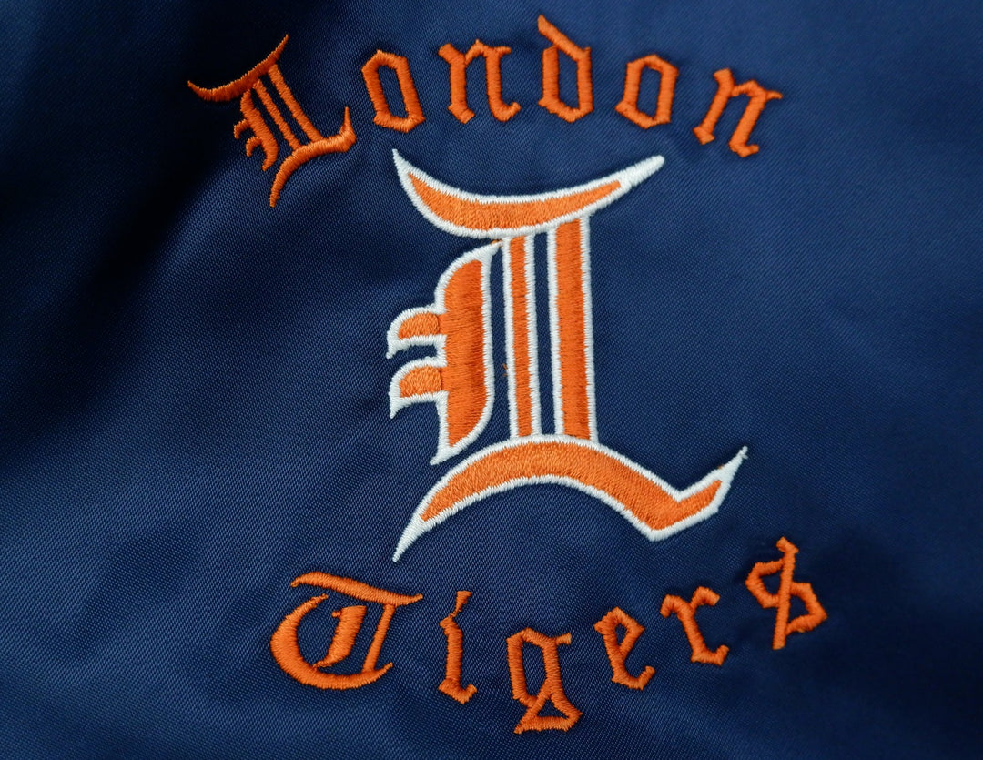 Vintage Arwil Sportswear London Tigers Bomber Button Jacket | Migration_Jackets UAENAT20 - Detail View | Fashion Rerun