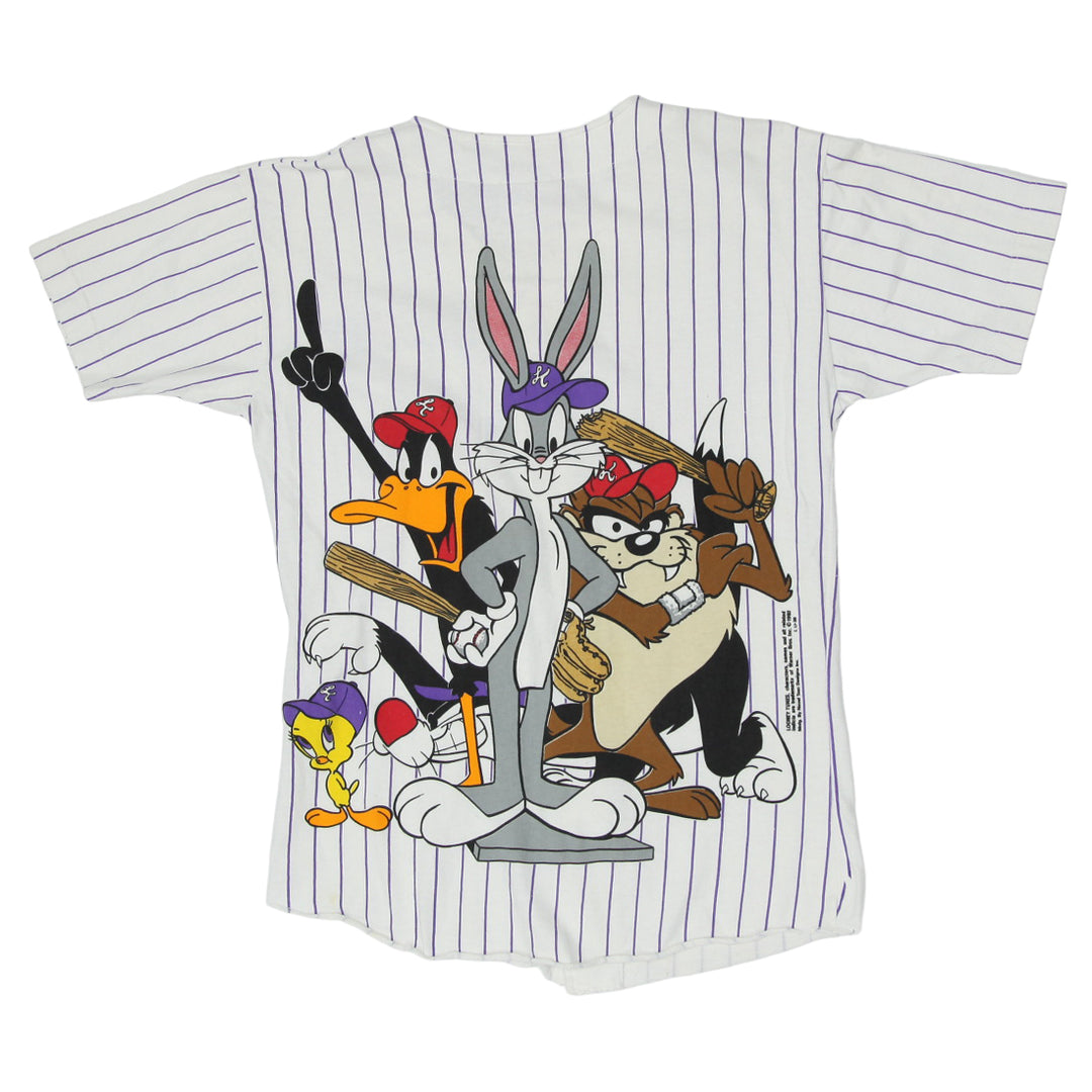 Shop 1992 Vintage Novel Teez Looney Tunes Characters Baseball Jersey Youth | Fashion Rerun Shop 1992 Vintage Novel Teez Looney Tunes Characters Baseball Jersey Youth | Fashion Rerun