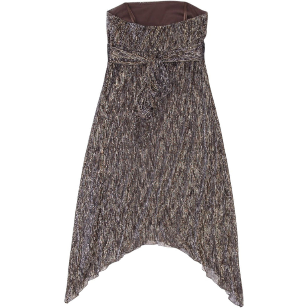 Y2K Ladies Le Chateau Strapless Dress Glitter Beaded Mini | Migration_Dresses - Side View | Fashion Rerun