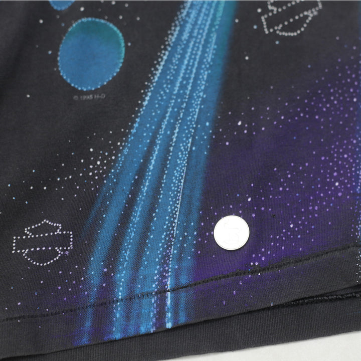 Vintage Harley Davidson Out Of This World Galaxy AOP T-Shirt S. Stitch Made in USA L - Fashion Rerun Vintage Migration_T-Shirt