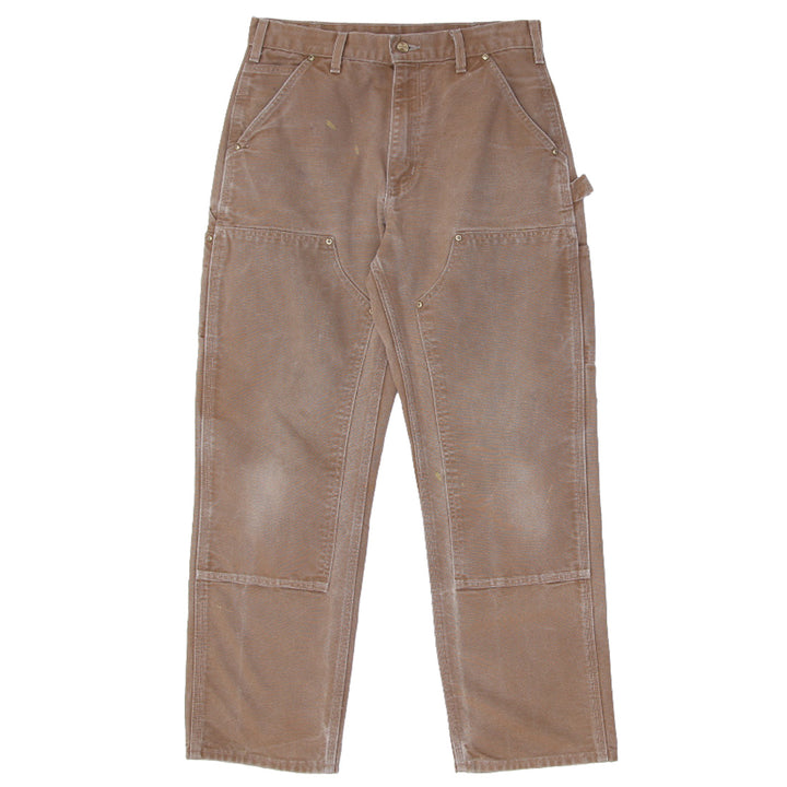 Mens B01 BRN Loose Original Fit Double Knee Carhartt Work Pants