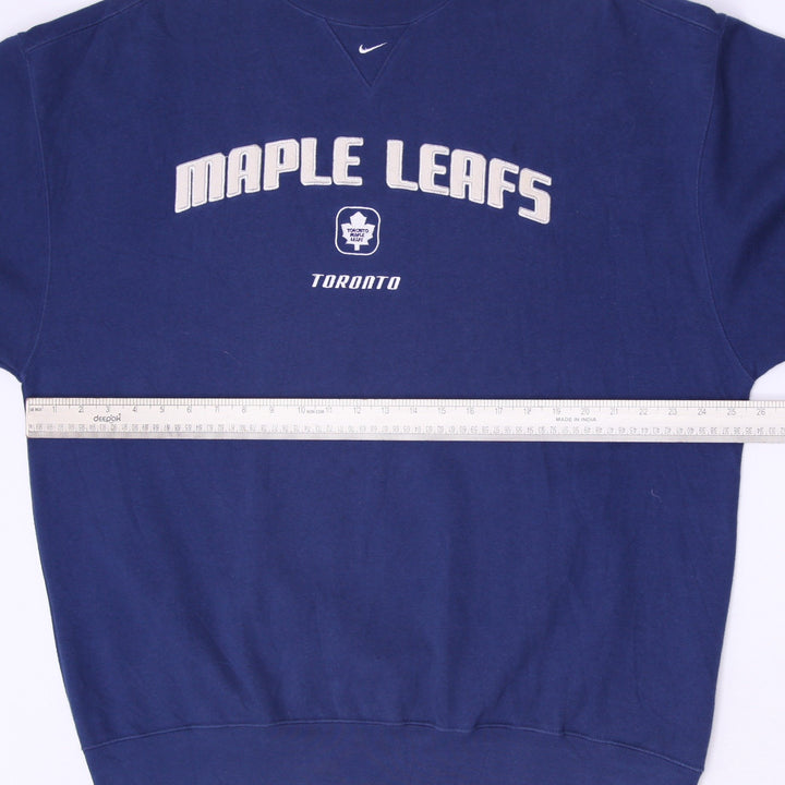 Vintage 20s Nike Team NHL Toronto Maple Leafs Center Swoosh Sweatshirt Navy L