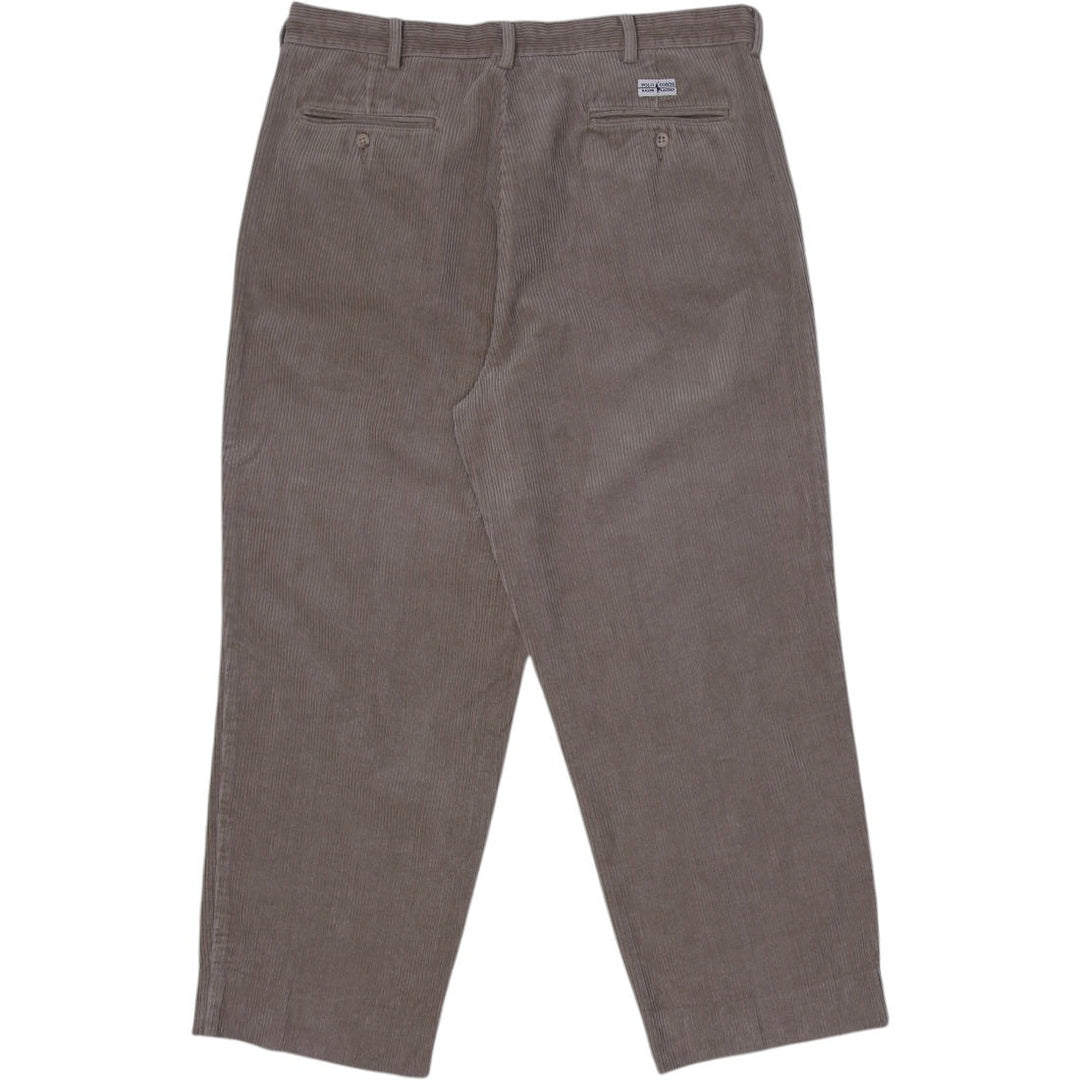 Mens Polo Ralph Lauren Andrew Cord Beige Cotton Classic Pants Size 36/32 | Migration_Pants - Side View | Fashion Rerun