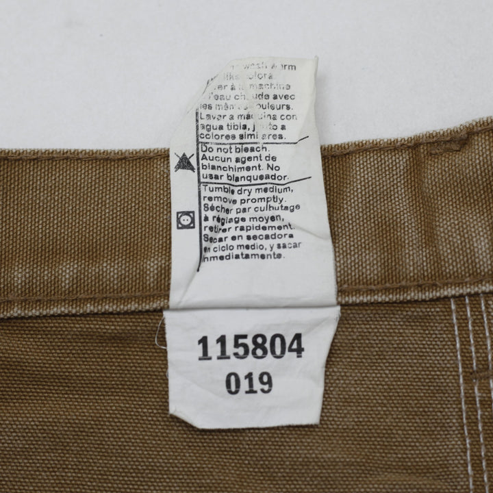 Mens Carhartt B01 BRN Dungaree Fit Double Knee Workwear Customize Belt Pants Size 34x34 | Migration_Pants WW | Fashion Rerun
