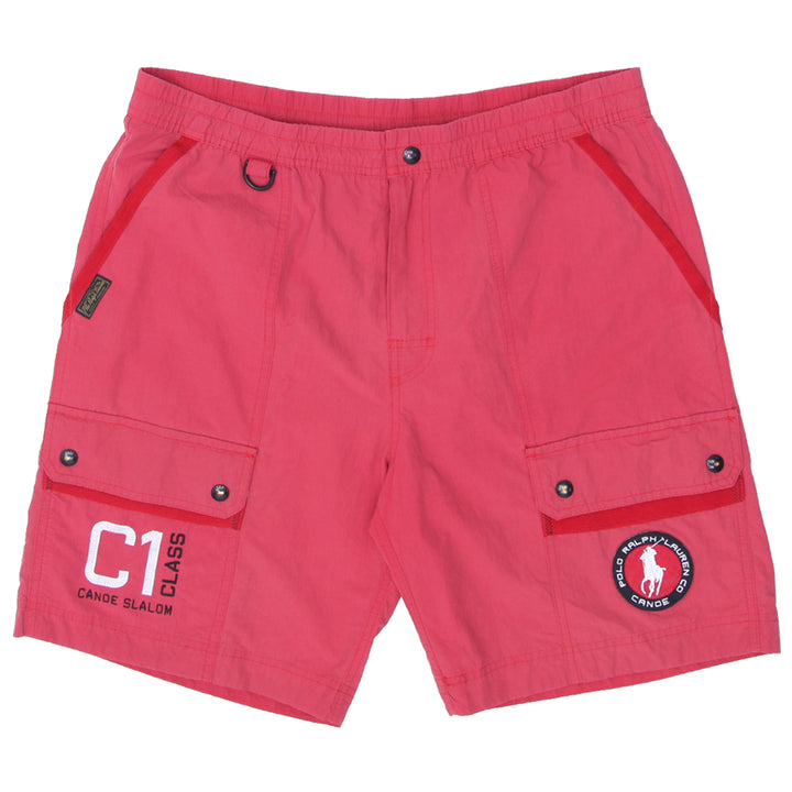 Vintage Polo by Ralph Lauren Canoe Slalom Board Shorts Red - Fashion Rerun Vintage Migration_Shorts
