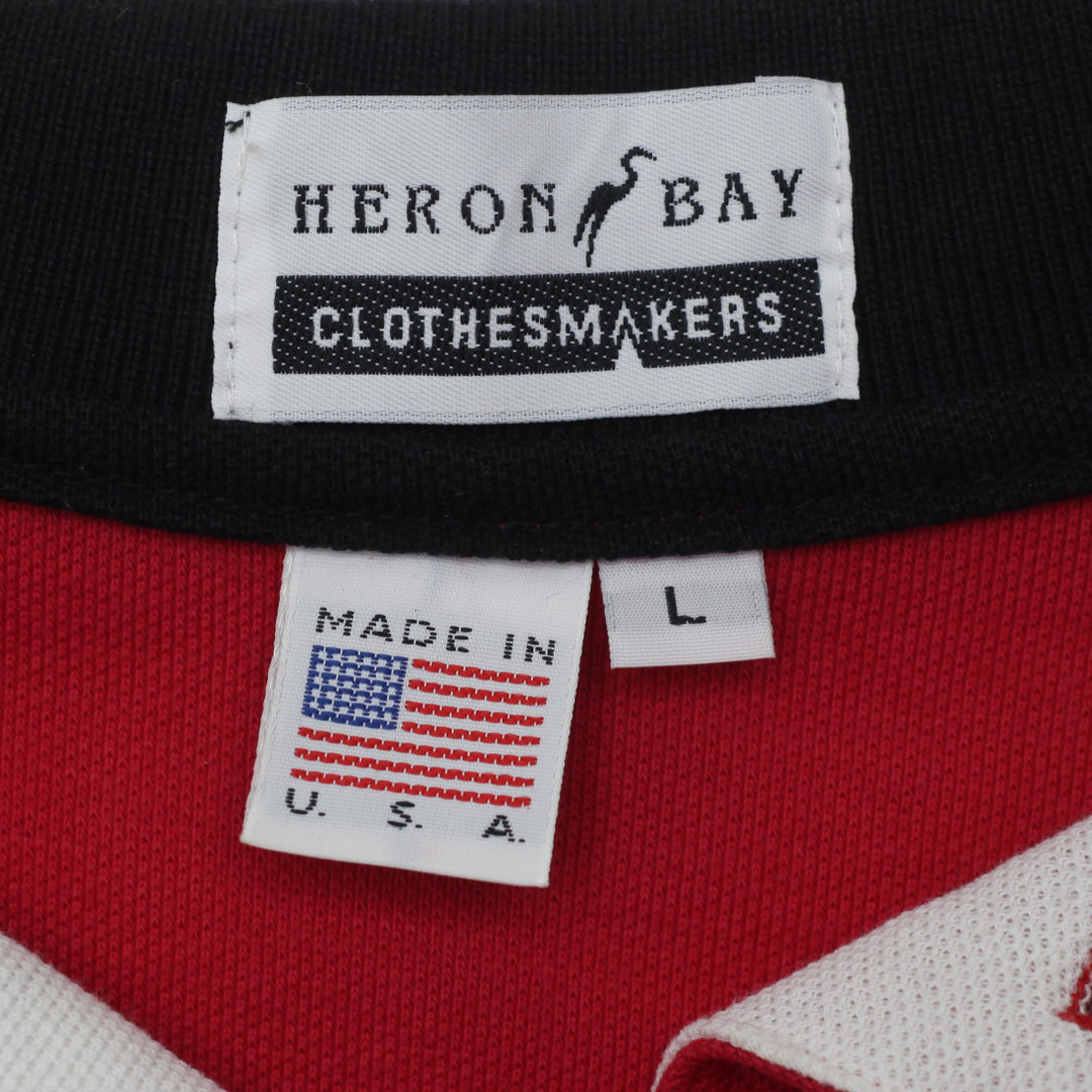 Vintage Heron Bay Ford Alive Long Sleeve Polo T-Shirt Made in USA L - Fashion Rerun Vintage Migration_T-Shirt