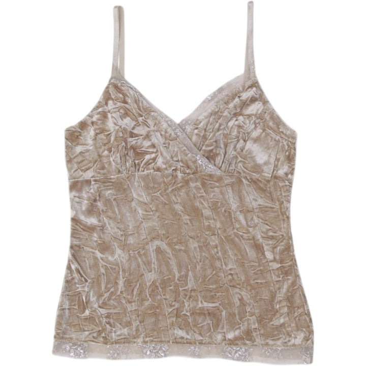 Y2K Ladies Byer Wear Strappy Velvet Lace Trim Top | Migration_Y2K Tops | Fashion Rerun