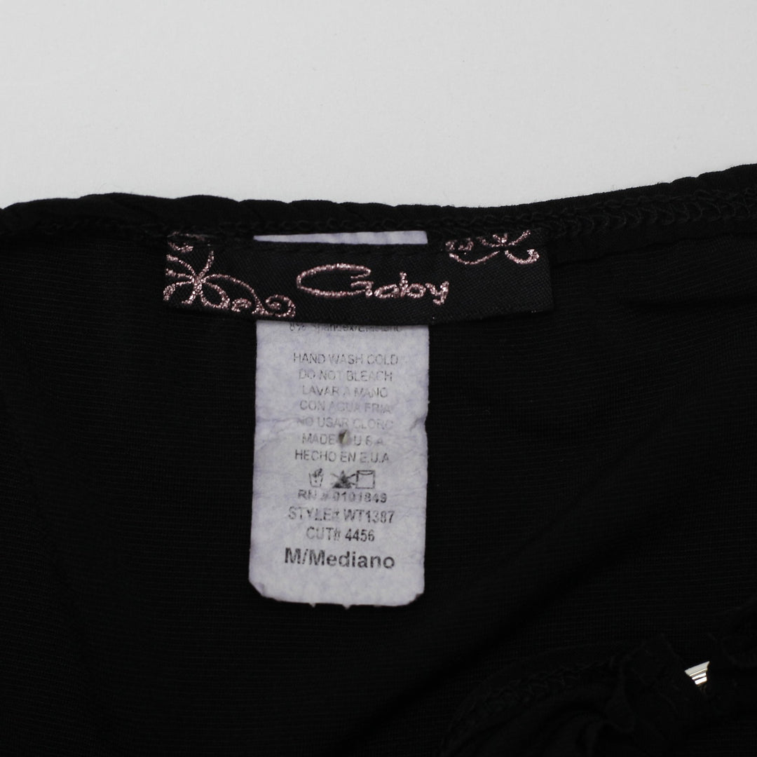 Y2K Ladies Ruched Ring Detail Halter Top Size M | Migration_Y2K Tops - Back View | Fashion Rerun