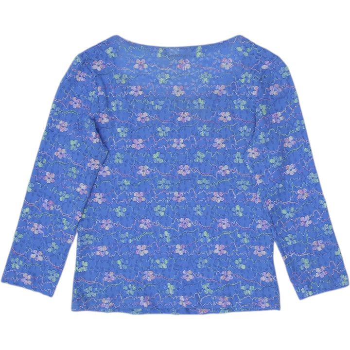 Y2K Le Chateau Floral Long Sleeve Top Size L | Migration_Y2K Tops - Side View | Fashion Rerun