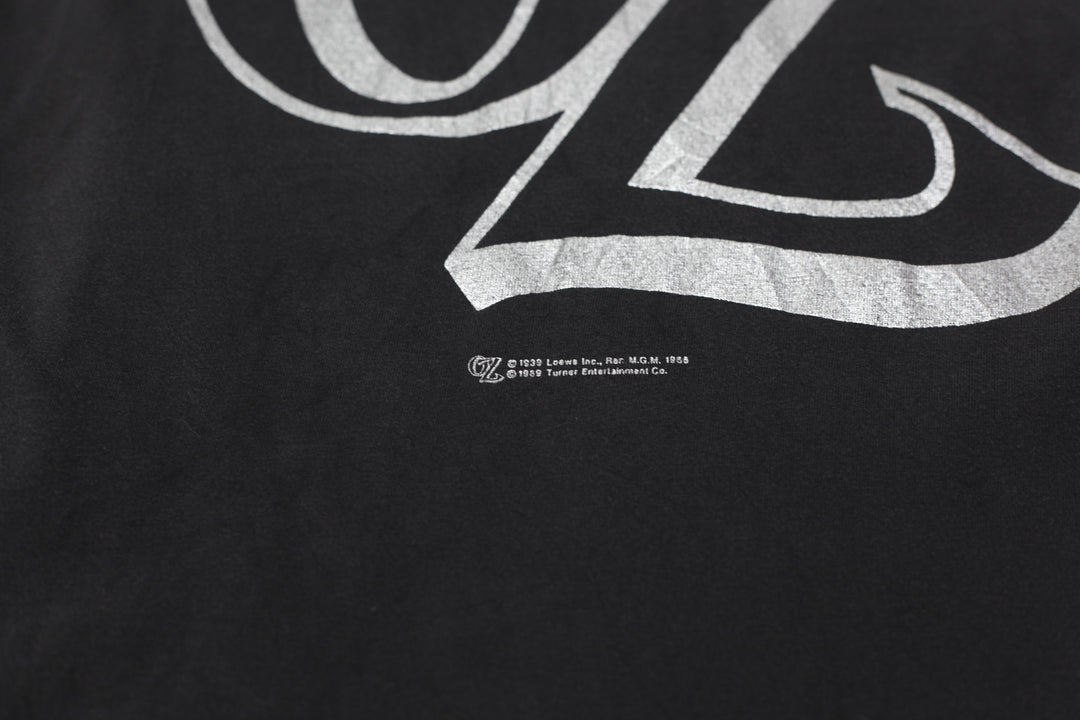 1989 Vintage Wizard of Oz Silver Print T-Shirt Single Stitch M