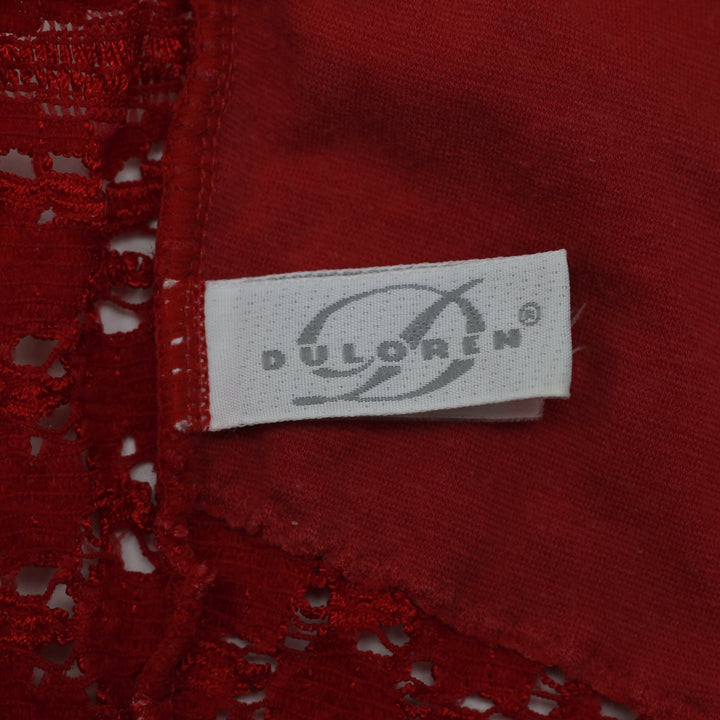 Y2K Ladies Duloren Lace Camisole Top Red