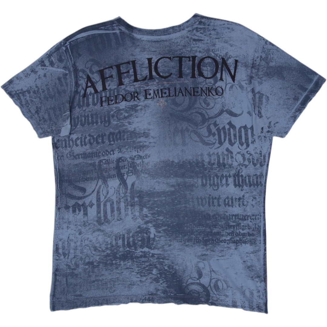 Y2K Mens Affliction Fedor Emelianenko The Last Emperor T-Shirt Size L