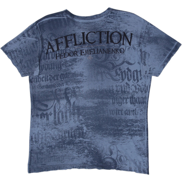 Y2K Mens Affliction Fedor Emelianenko The Last Emperor T-Shirt Size L