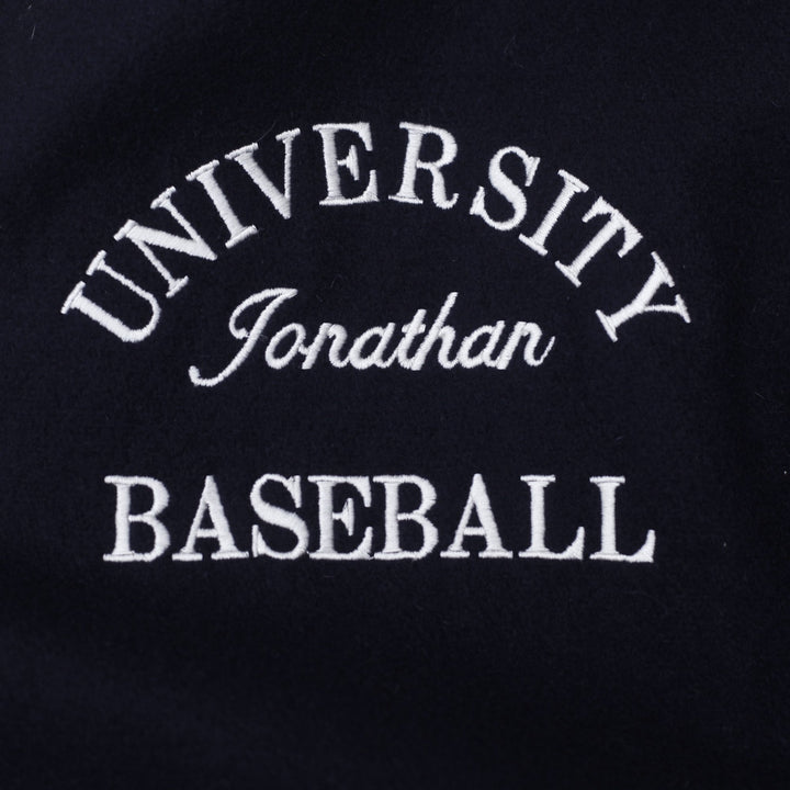 Vintage Chicks Varsity Jacket Navy Cream Embroidered Patches Baseball Size M | Migration_Jackets - Alternate | Fashion Rerun