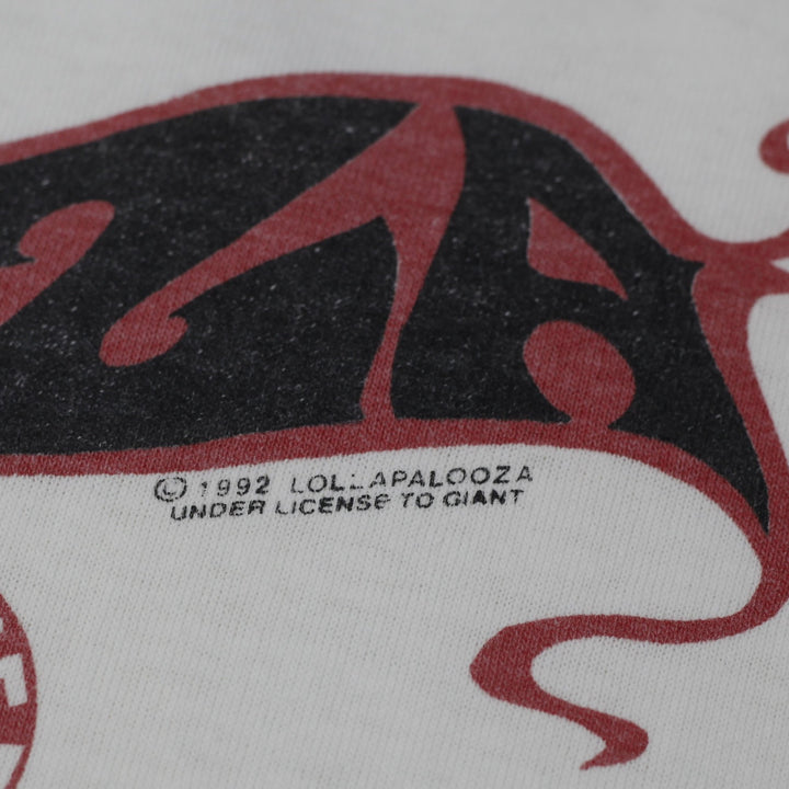 Vintage 1992 Lollapalooza Festival Tour T-Shirt Giant License Tultex Tag 2XL Single Stitch