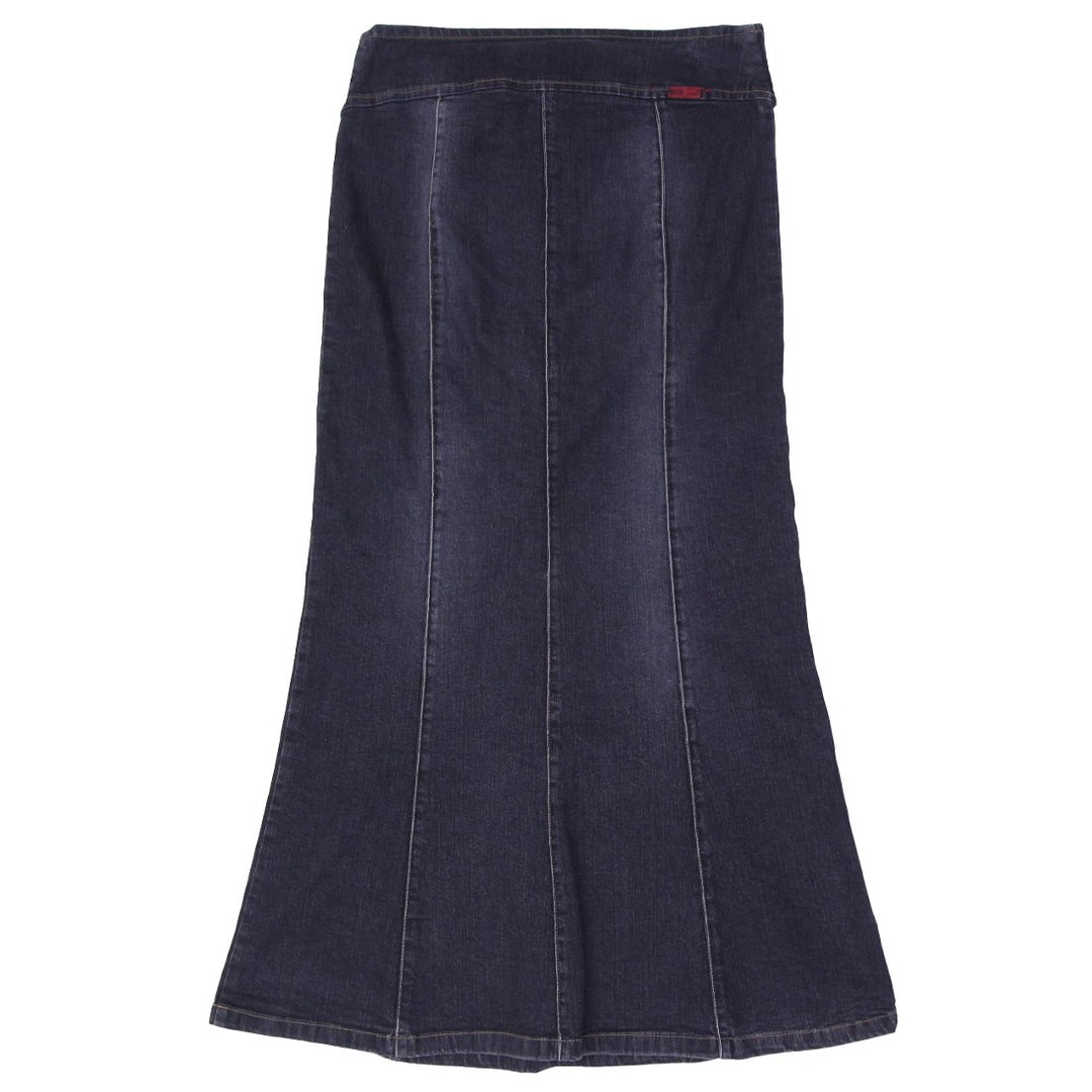 Y2K Ladies BSB Jeans Belted Denim Long Skirt