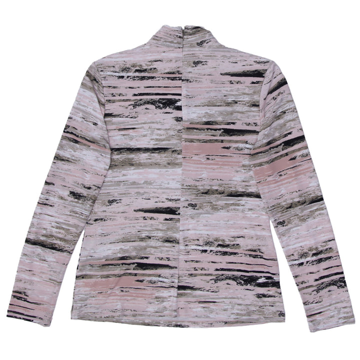 Ladies Calvin Klein Back Quarter Zip Long Sleeve Blouse