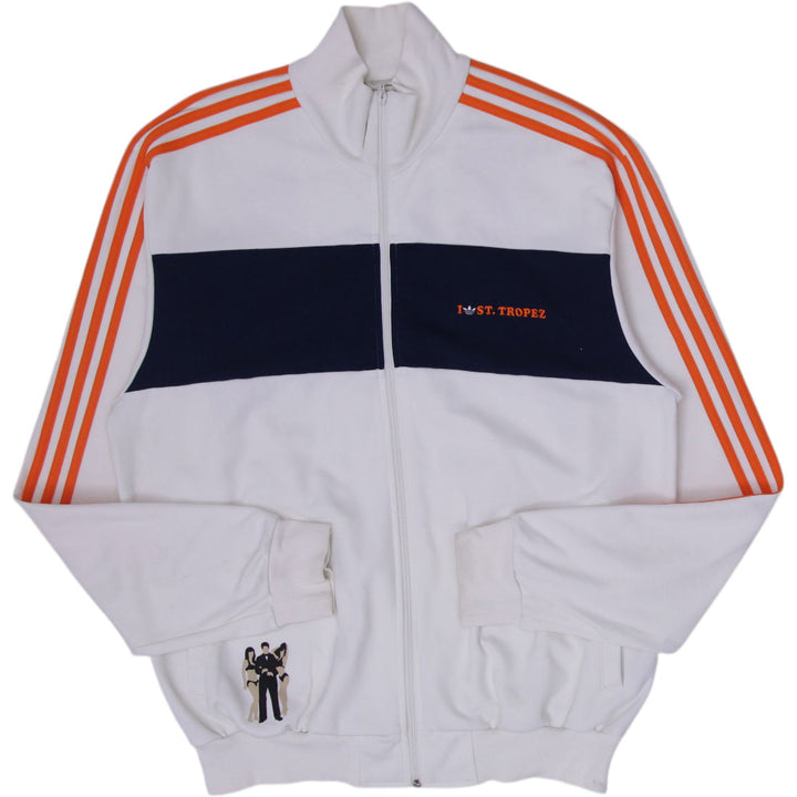 Mens Adidas St. Tropez Track Jacket White Full Zip Retro