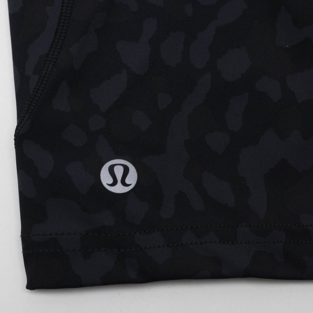 Ladies Lululemon High-Waisted Biker Shorts Tonal Leopard Print