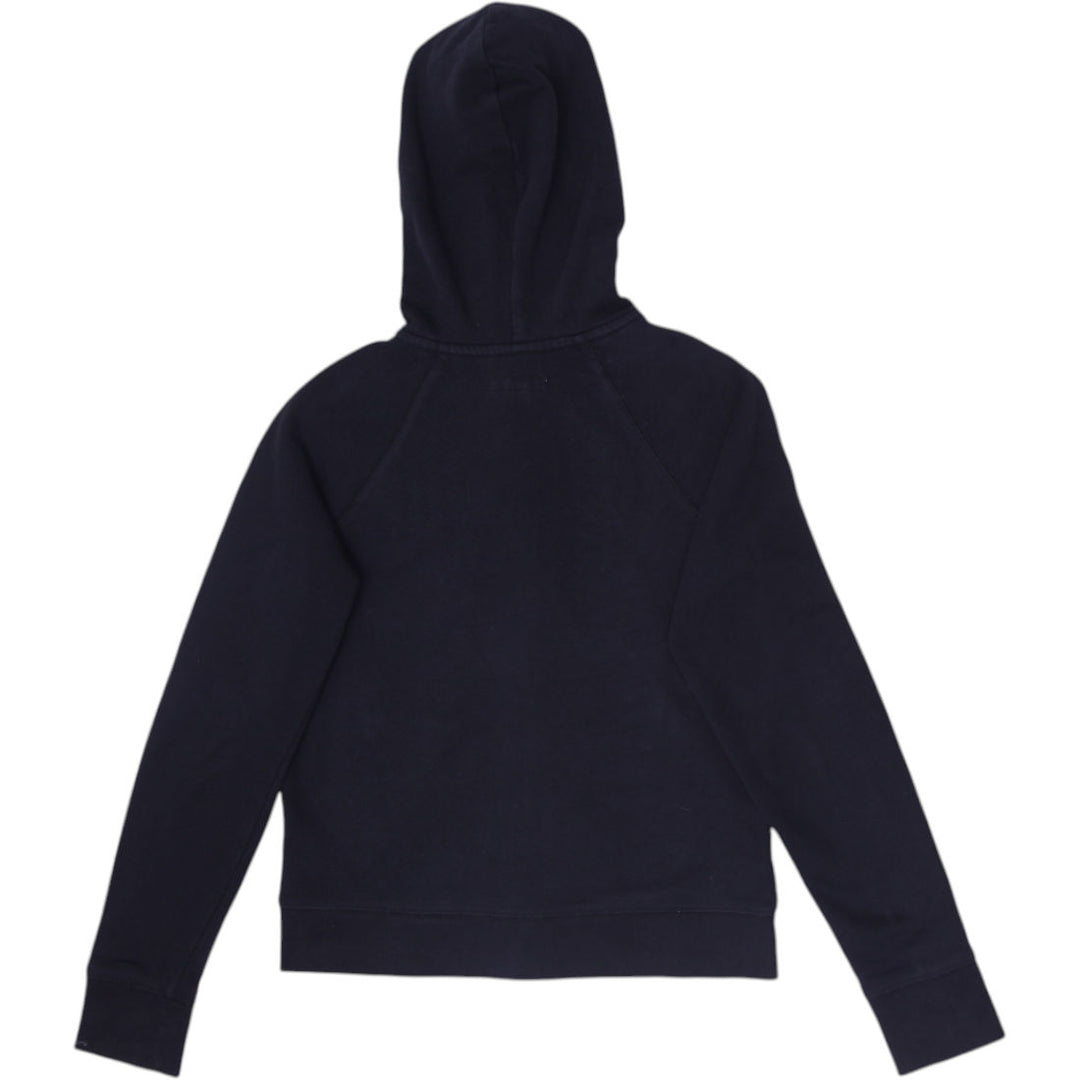 Y2K Ladies Aeropostale Hoodie Black Full Zip Spell Out Graphic Size XS