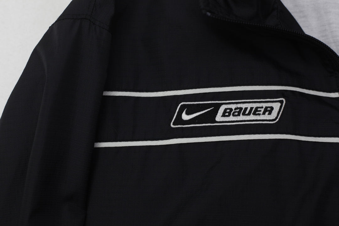 Mens Embroidered Nike Bauer Zip Up Nylon Jacket