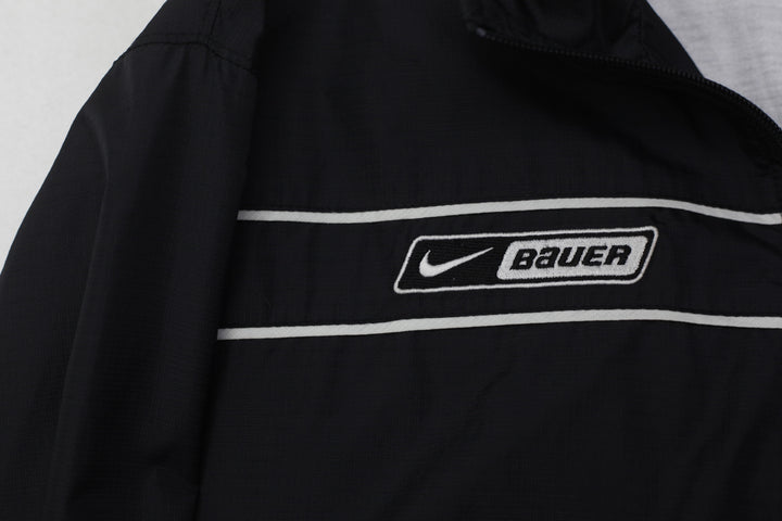 Mens Embroidered Nike Bauer Zip Up Nylon Jacket
