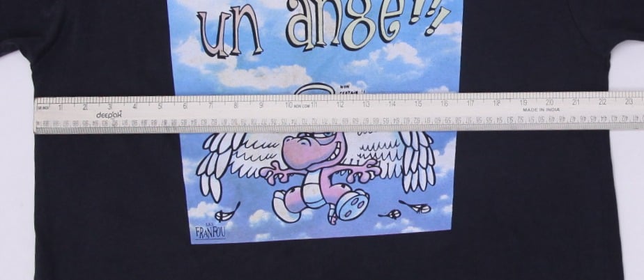 Vintage Humeur Design T-Shirt Black Graphic Cartoon Size XL | Migration_T-Shirt - View 6 | Fashion Rerun