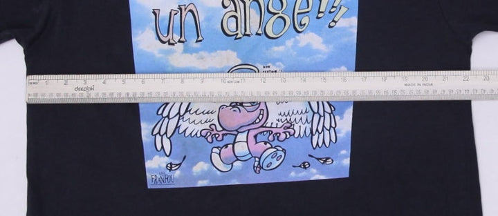 Vintage Humeur Design T-Shirt Black Graphic Cartoon Size XL | Migration_T-Shirt - View 6 | Fashion Rerun