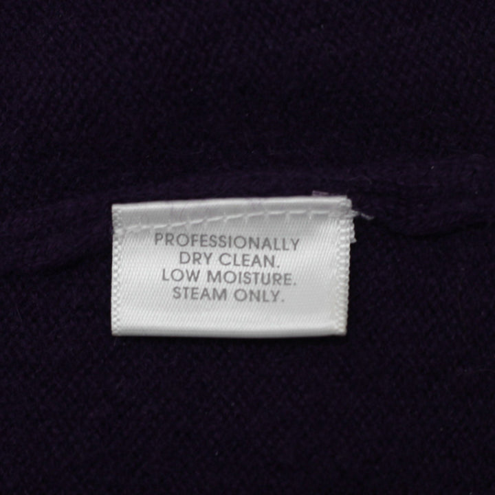 Ladies Charter Club 2 Ply 100%Cashmere Purple Turtle Neck Sweater Size M