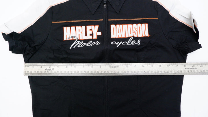 Ladies Embroidered Harley Davidson Full Zip Blouse