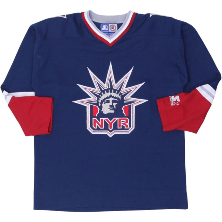 Vintage Youth Boys Starter New York Rangers Lady Liberty NHL Hockey Jersey | Migration_Jersey | Fashion Rerun