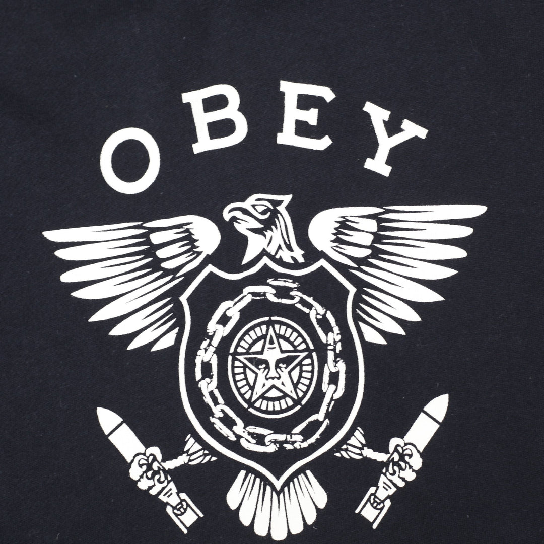 Mens Obey Hoodie Black Graphic Liberty Sweatshirt | Migration_Hoodies SW COLLECTION - View 6 | Fashion Rerun