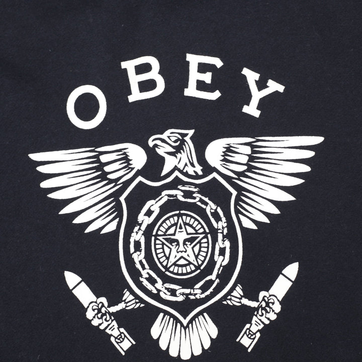 Mens Obey Hoodie Black Graphic Liberty Sweatshirt | Migration_Hoodies SW COLLECTION - View 6 | Fashion Rerun
