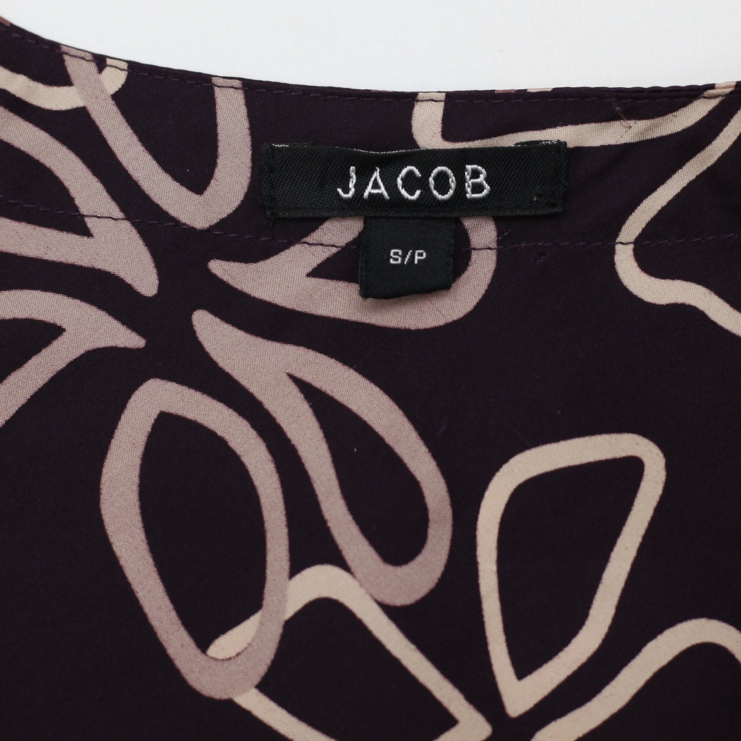 Y2K Ladies Jacob Sleeveless Top Purple Abstract Print Size S