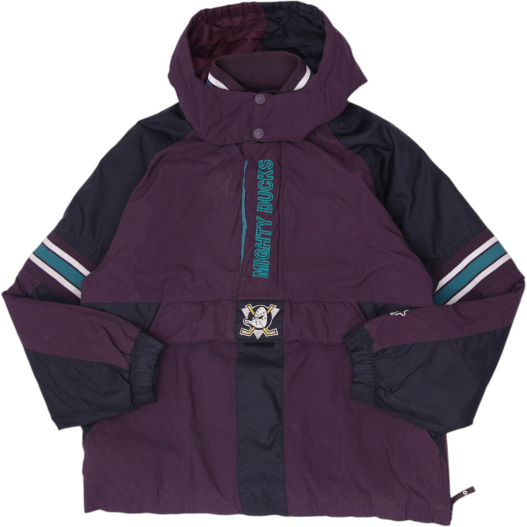 Vintage 90s Starter Mighty Ducks Anaheim Half Zip Puffer Jacket Size  XL