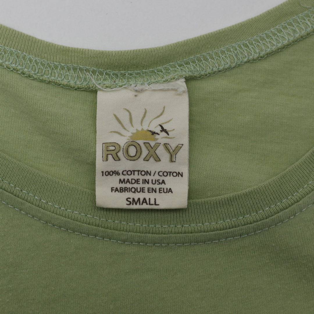 Y2K Ladies Roxy Graphic Print Casual Tee Size S